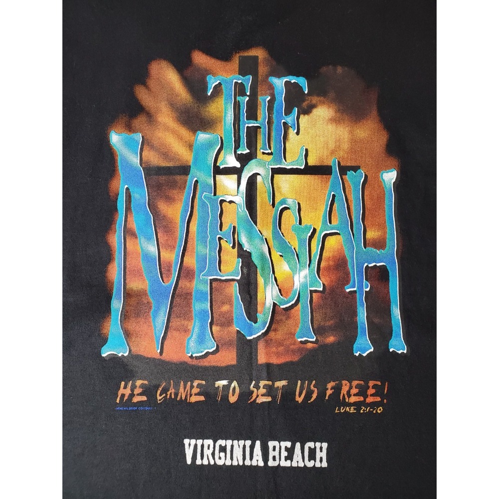 Vintage Religious Christian Jesus‎ Messiah Large T-shirt Bible Verse Virginia